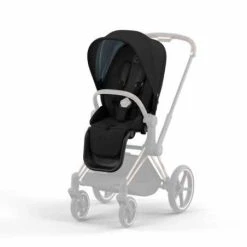 Paketti - Cybex EPriam 4 Yhdistelmävaunu, Matta Musta - Black - Deep Black