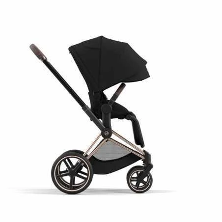 Paketti - Cybex EPriam 4 Yhdistelmävaunu, Matta Musta - Black - Deep Black 4 Paketti - Cybex EPriam 4 Yhdistelmävaunu, Matta Musta - Black - Deep Black - Image 4