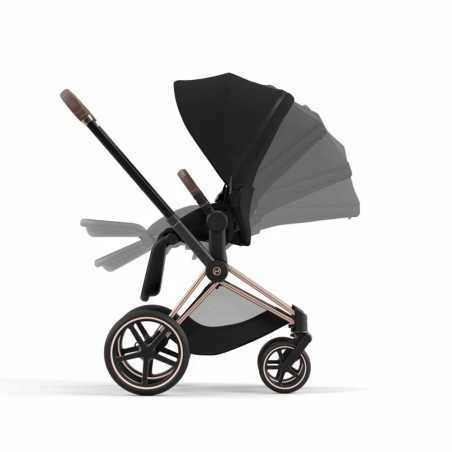 Paketti - Cybex EPriam 4 Yhdistelmävaunu, Matta Musta - Black - Deep Black 6 Paketti - Cybex EPriam 4 Yhdistelmävaunu, Matta Musta - Black - Deep Black - Image 6