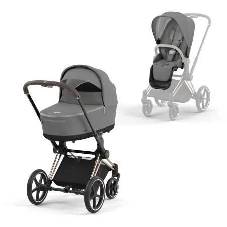 Paketti, Cybex Priam 4 Yhdistelmävaunu, Rosegold - Soho Grey 1 Paketti, Cybex Priam 4 Yhdistelmävaunu, Rosegold - Soho Grey