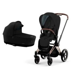 Paketti, Cybex Priam 4 Yhdistelmävaunu, Rosegold - Stardust Black Plus