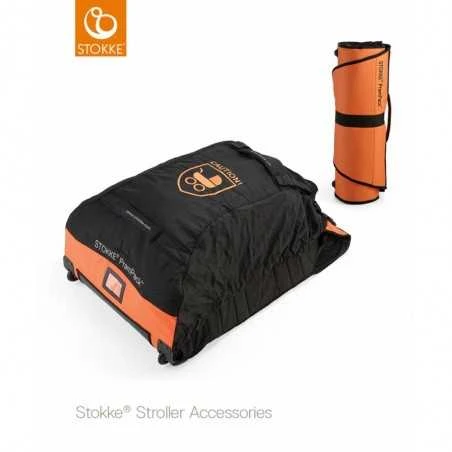 Stokke Prampack, Kuljetuslaukku Black/Orange 2 Stokke Prampack, Kuljetuslaukku Black/Orange - Image 2